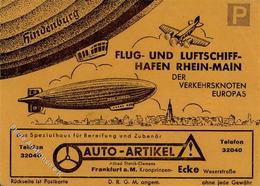 FRANKFURT/Main - AUTO-ARTIKEL FFM - FLUG- Und LUFTSCHIFF-HAFEN RHEIN-MAIN - Ecke Gestoßen I-II - Werbepostkarten