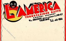 Kaffeewerbung Torino (10100) Italien La America I-II - Werbepostkarten