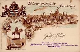 Ausstellung Leipzig (o-7000) Sächsisch-Thüringische Industrie U. Gewerbe Ausstellung 1897 Litho I-II (kl. Eckbug) Expo - Ausstellungen