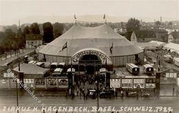 Zirkus Basel (4000) Schweiz Hagenbeck Foto AK I-II - Circus