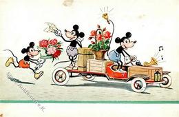 Walt Disney Micki Maus  Künstlerkarte I-II (fleckig) - Sonstige & Ohne Zuordnung
