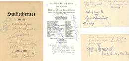 Autograph Lot Mit Circa 40 Belegen Mit Autogrammen Aus Oper Musik Theater 1940 - 1960 Teils Mehrere Autogramme Zusammen  - Andere & Zonder Classificatie