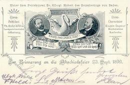 Sängerfest Abschiedfeier Ehrenpräsident Th. Rothweiler Ehrenchormeister Eugen Gageur 1899 I-II - Other & Unclassified