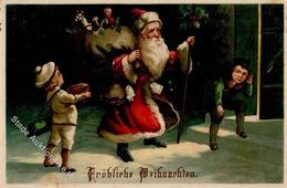 Weihnachtsmann Kinder Spielzeug Präge-Karte 1909 I-II Pere Noel Jouet - Other & Unclassified