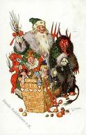 Krampus Weihnachtsmann Spielzeug Puppen Sign. Kutzer, C. I-II Pere Noel Jouet - Sonstige & Ohne Zuordnung