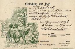 JAGD - EINLADUNG Zur JAGD Hörne 1906 - Jagdeinladungskarte Nr. 13 I-II - Sonstige & Ohne Zuordnung