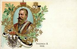 Adel - Prägelitho FRIEDRICH III 1888 - I - Königshäuser