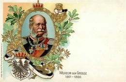 Adel - Prägelitho WILHELM DER GROSSE 1861-1888 I - Royal Families