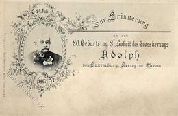 Adel LUXEMBURG - 80.Geburtstag Grossherzog Adolph 1897 I-II - Royal Families