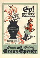 ABSTIMMUNG OBERSCHLESIEN - Propagandablatt GRENZSPENDE (17x25cm) Sign. G.Rogier 1920 I - Ohne Zuordnung