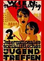 WIEN - 2.INT. SOZIALISTISCHES JUGEND-TREFFEN 1929 - Sign. Künstlerkarte I-II - Ohne Zuordnung