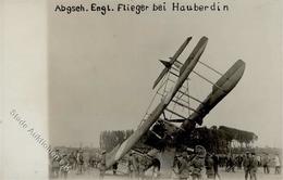 WK I Abgeschossener Englischer Flieger  Foto AK 1916 I-II (kl. Eckbug, Stauchung) - Other & Unclassified