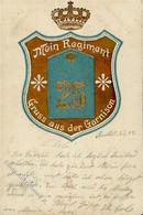 Regiment Aachen (5100) Nr. 25 Inft.-Regt. Garnison Prägedruck 1903 I-II (Stauchung) - Regiments