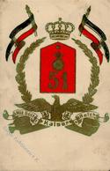 Regiment Strasbourg (67000) Frankreich Nr. 51 Feld-Artillerie-Regt. Prägedruck 1914 I-II (Stauchung) - Regimente