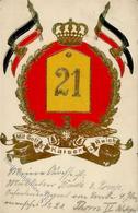 Regiment Thorn Nr. 21 Inft.-Regt. Prägedruck 1909 I-II (Stauchung) - Regimente
