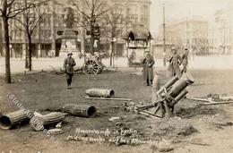 REVOLUTION BERLIN 1919 - STRASSENKÄMPFE In Berlin  - Mienenwerfer Auf Dem Alexanderplatz I - Krieg