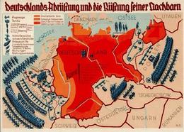 NS-LANDKARTE WK II - DEUTSCHLANDS ABRÜSTUNG ..I - Weltkrieg 1939-45