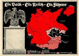 NS-LANDKARTE WK II - GROSS-DEUTSCHLAND Abstimmung 1938 I - War 1939-45