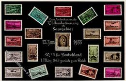 SAARBEFREIUNG 1935 WK II - Briefmarkenkarte I - War 1939-45