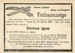 SAARBEFREIUNG 1935 WK II - STATUS QUO I - Oorlog 1939-45