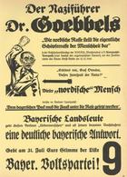 Anti Propaganda WK II Goebbels Wahlplakat DIN A 4 Bayer. Volkspartei I-II - Oorlog 1939-45