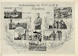 Hitler Nürnberg (8500) Reichsparteitag WK II  II- (kleiner Einriss, Stauchung, Eckbug) - Weltkrieg 1939-45