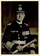WK II Raeder Dr. H. C. Großadmiral Mit Unterschrift Foto-Karte I-II - War 1939-45