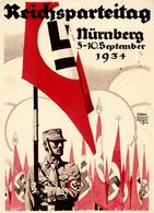 Reichsparteitag Nürnberg (8500) WK II 1934 Sign. Suchodolcki, Siegm. II (Stauchung, Fleckig) - Weltkrieg 1939-45
