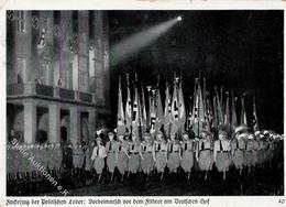 REICHSPARTEITAG NÜRNBERG 1937 WK II - Zerreiss 40 Fackelzug Der Politischen Leiter Mit S-o I-II - Oorlog 1939-45
