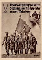 REICHSPARTEITAG NÜRNBERG WK II - So-Karte Mit MARSCHSTAFFEL-S-o 1937 I-II - Weltkrieg 1939-45