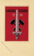 ESSEN WK II - NSDAP-GAUTAG 1938 - SEIDENKARTE I-II - Weltkrieg 1939-45