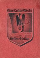 FRANKFURT/Main WK II - GAU-KULTUR-WOCHE HESSEN-NASSAU FFM 1937 - Schuber Mit AUSSTELLUNGSFÜHRER - VERANSTALTUNGSFOLGE Un - War 1939-45