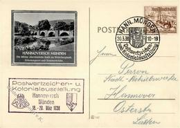 HANNOVER-MÜNDEN WK II - POSTWERTZEICHEN- U. KOLONIALAUSSTELLUNG 1938 - Versch. S-o I - Weltkrieg 1939-45