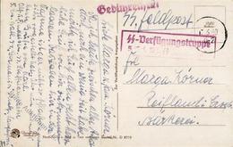 SS WK II - SS-Feldpostkarte 1940 - SS-Verfügungstruppe 5.Ers.Btl. SS-GERMANIA I-II - Weltkrieg 1939-45