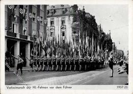 HJ Nürnberg (8500) WK II Vorbeimarsch Der HJ-Fahnen Vor Dem Führer  I-II - War 1939-45