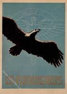 NS-FLIEGERKORPS WK II - Propaganda-Künstlerkarte NSFK-Ausbildung I - Weltkrieg 1939-45