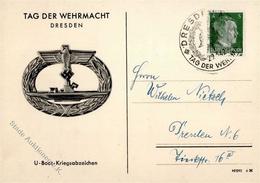 TAG Der WEHRMACHT WK II  - DRESDEN 1942 - U-BOOT Kriegsabzeichen Mit S-o I - War 1939-45