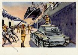 Panzer (WK II) Afrikakorps Künstlerkarte I-II Réservoir - Weltkrieg 1939-45