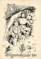 Weihnacht Im Feld WK II 1940 Soldaten Künstlerkarte I-II - Oorlog 1939-45