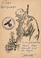 Weihnacht Im Feld WK II 1942 Soldat Künstlerkarte I-II - Oorlog 1939-45