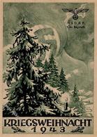 Weihnacht Im Feld WK II 1943 NSDAP Gau Bayreuth Künstlerkarte I-II - War 1939-45