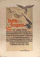 Verleihungsurkunde Besitzzeugnis WK II Schützenabzeichen Der Kl. 2 II - War 1939-45