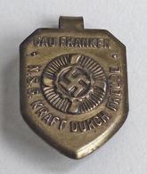 WK II Anstecknadel Gau Franken NSG Kraft Durch Freude II - Weltkrieg 1939-45