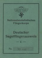 WK II Dokumente NS Fliegerkorps Deutscher Segelfliegerausweis I-II - Weltkrieg 1939-45