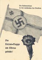 Buch WK II Broschüre Die Enzian Flagge Am Elbrus Gehisst Dazu 3 Ansichtskarten I-II - War 1939-45