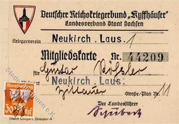 WK II Dokumente - DEUTSCHER REICHSKRIEGERBUND KYFFHÄUSER - Mitgliedskarte Mit Vielen Beitragsmarken I-II - Weltkrieg 1939-45