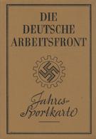 WK II Dokumente - Die DEUTSCHE ARBEITSFRONT - JAHRES-SPORTKARTE Mit Lichtbild Und Beitragsmarke 1939 I - War 1939-45