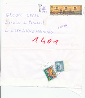 800/30 - LUXEMBOURG Taxation - Enveloppe Belgique 1994 Taxée à Luxembourg 45 Francs  Avec 2 Timbres-Poste - Postage Due