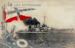 Marine WK I SMS Ostfriesland Foto AK 1917 I-II - Sonstige & Ohne Zuordnung