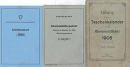 Schiff Rheinschifffahrt Kleines Konvolut Mit Dokumenten Und Bücher/Kalender I-II Bateaux Bateaux - Other & Unclassified